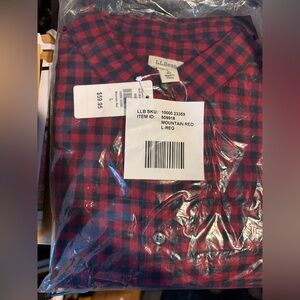 Size Large New LL Bean Plaid Men’s Top